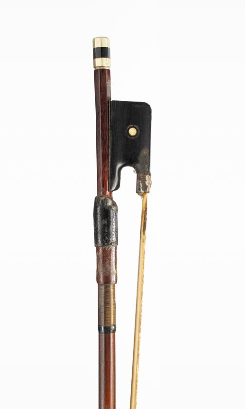 A silver-mounted viola bow, unbranded