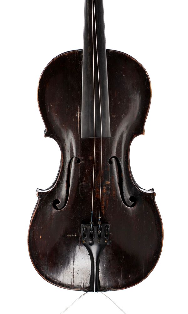 A violin, labelled ... [illegibly]