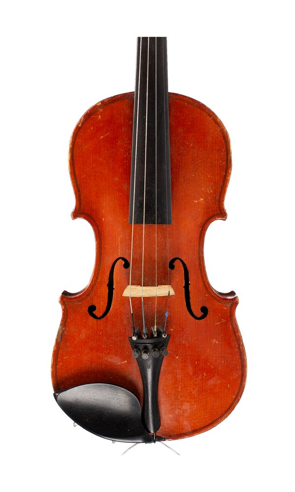 A half-sized violin, labelled The Maidstone
