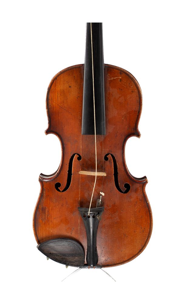 A half-sized violin, unlabelled