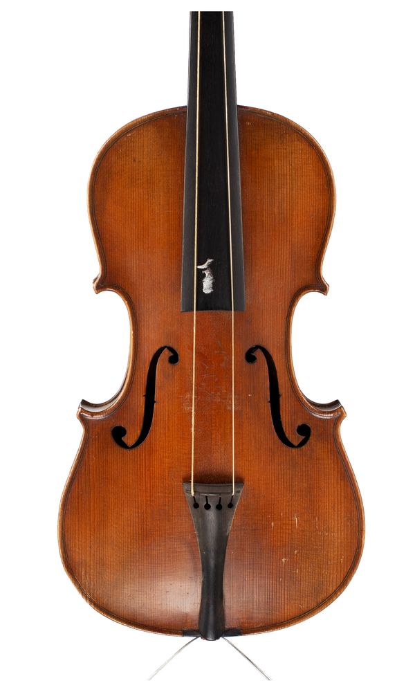 A three-quarter sized violin, unlabelled