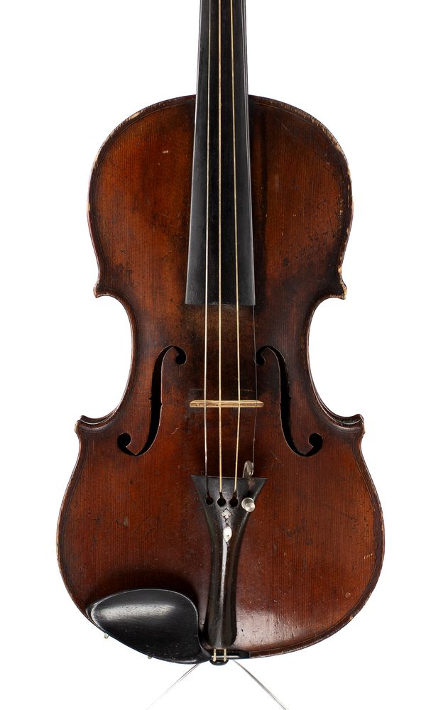 A violin, labelled Antonius Straduarius