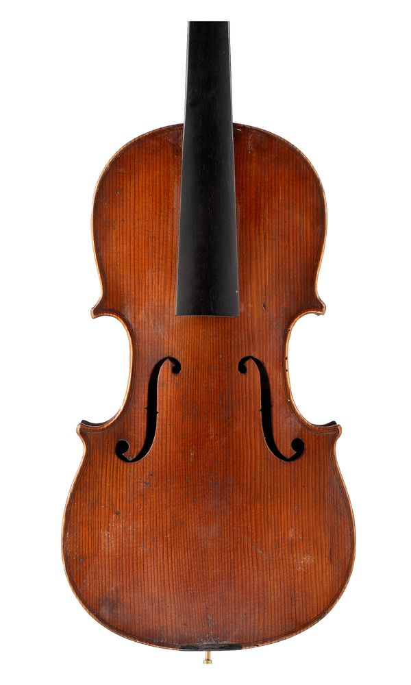 A three-quarter sized violin, unlabelled