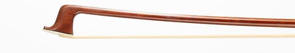 A nickel-mounted violin bow, unbranded