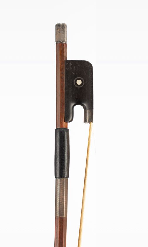 A silver-mounted cello bow, Workshop of Grunke, Germany