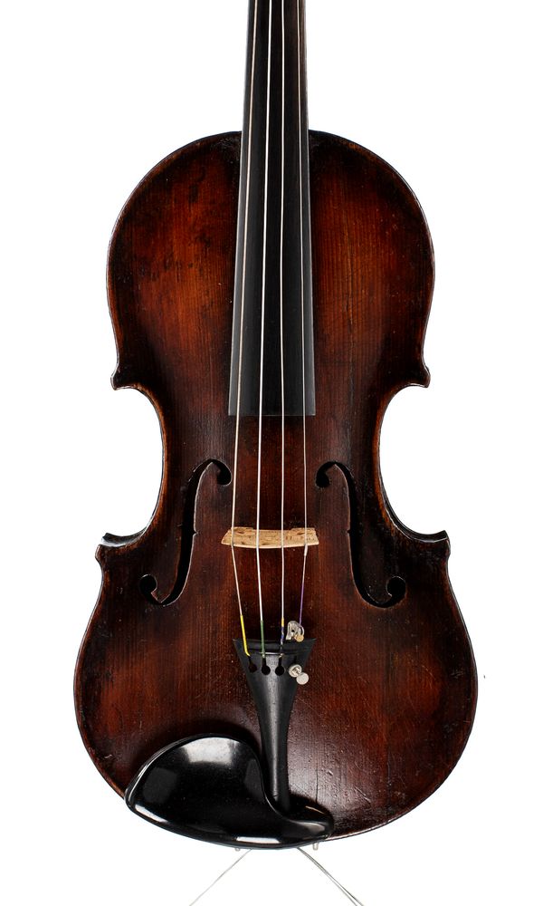 A violin, labelled Johann Nicollaus Lentz, Chelsea, 1803