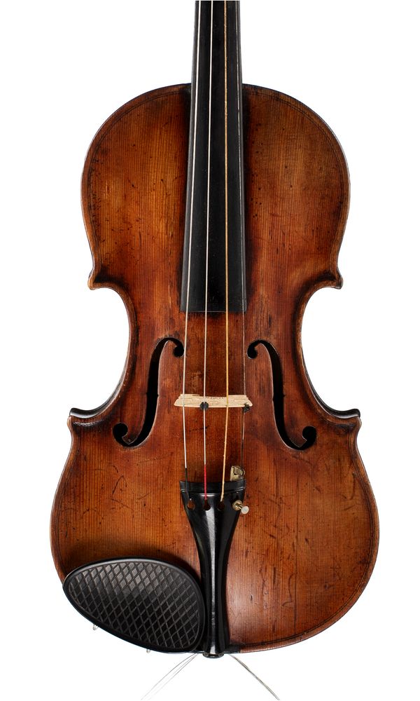 A violin, branded Norman Duke, London