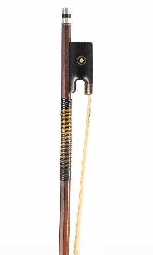 A silver-mounted violin bow, Workshop of August Edwin Prager, Germany, circa 1930