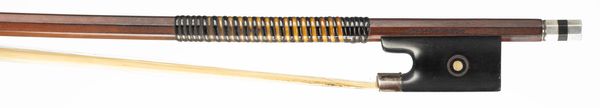 A silver-mounted violin bow, Workshop of August Edwin Prager, Germany, circa 1930