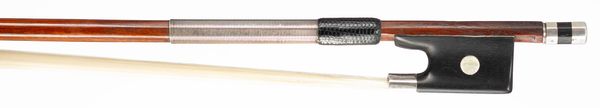 A silver-mounted violin bow, possibly by Claude Charles Nicolas Husson, France, circa 1860