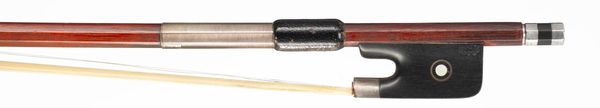 A silver-mounted viola bow by H. A. Stöhr, Germany, circa 1950
