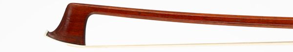 A nickel-mounted violin bow by a member of the Knopf Family, Germany, circa 1900