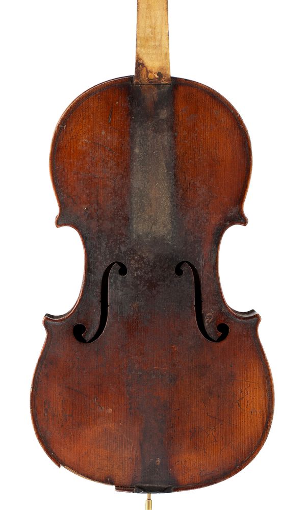 A violin, labelled Ludovicus Bergonzi