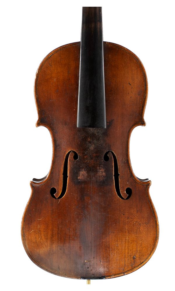 A violin, branded Duke