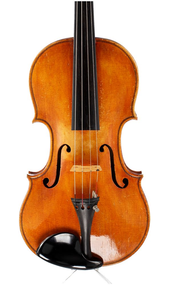A violin, labelled Henry C. Crew, Wednesbury