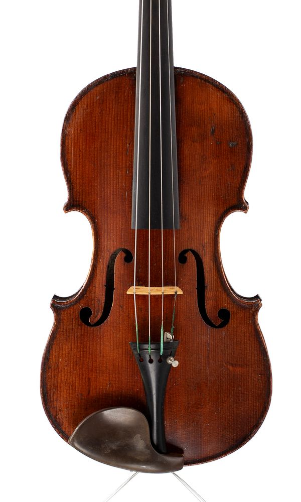 A violin, labelled James Cole, Manchester