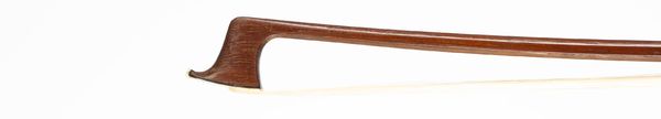 A nickel-mounted violin bow, unbranded