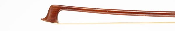 A nickel-mounted violin bow, unbranded
