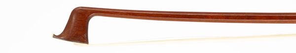 A nickel-mounted violin bow, unbranded