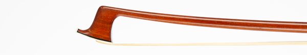 A nickle-mounted viola bow, branded Bernard