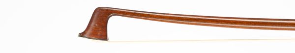 A nickel-mounted violin bow, branded Arthur Thoma
