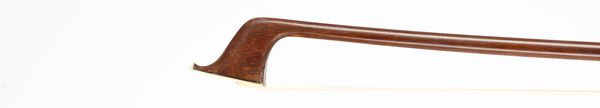 A nickel-mounted cello bow, unbranded