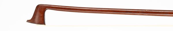 A nickel-mounted violin bow, unbranded