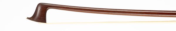A nickel-mounted violin bow, unbranded