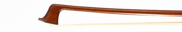 A nickel-mounted violin bow, unbranded