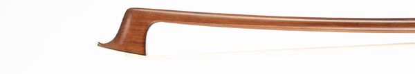 A nickel-mounted violin bow, unbranded