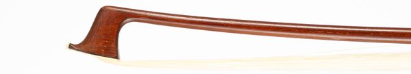 A nickel-mounted viola bow, unbranded