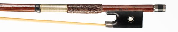 A silver-mounted viola bow, branded A Zeller