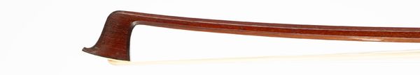 A silver-mounted viola bow, branded Emill Duprel [?]