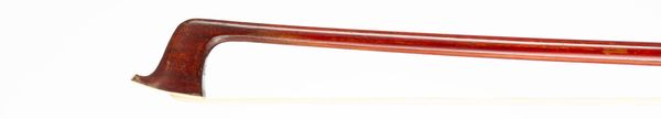 A nickel-mounted violin bow, unbranded