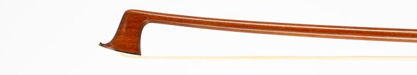 A silver-mounted violin bow, branded Bausch