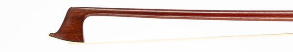 A nickel-mounted violin bow, unbranded