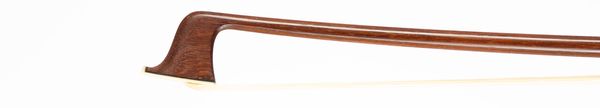 A silver-mounted violin bow, unbranded