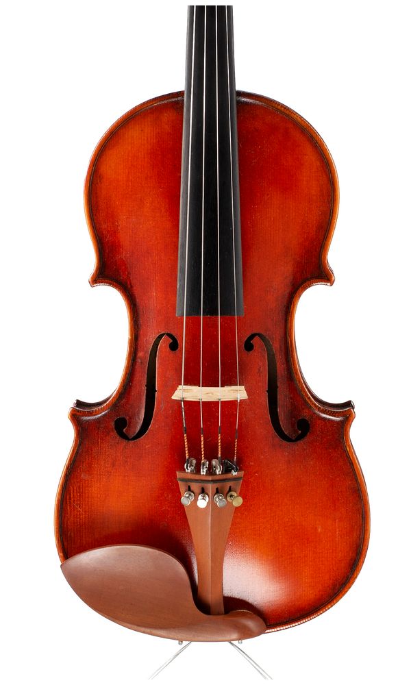 A violin, labelled The Red Mendelssohn Violin