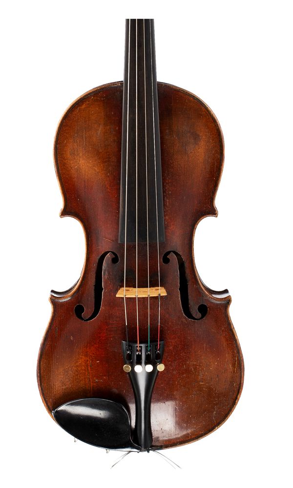 A small violin, branded Stainer