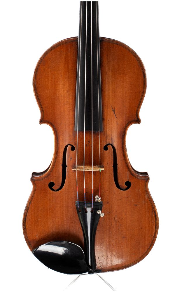 A violin, branded J. Guibourg