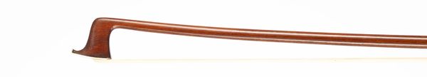 A nickel-mounted violin bow, unbranded