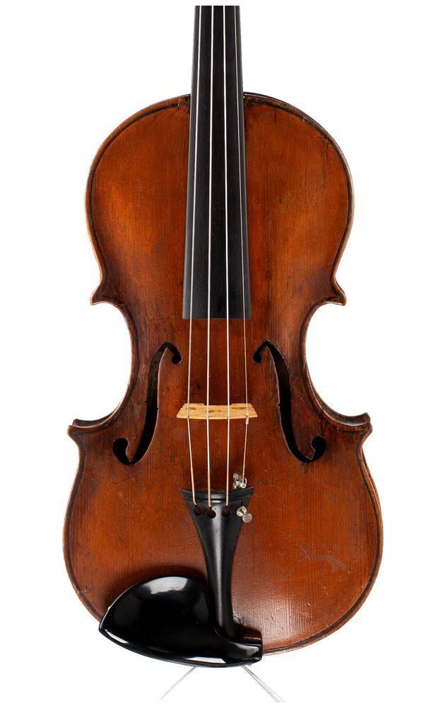 A violin, labelled J. G. Harrison & Company, Brighton