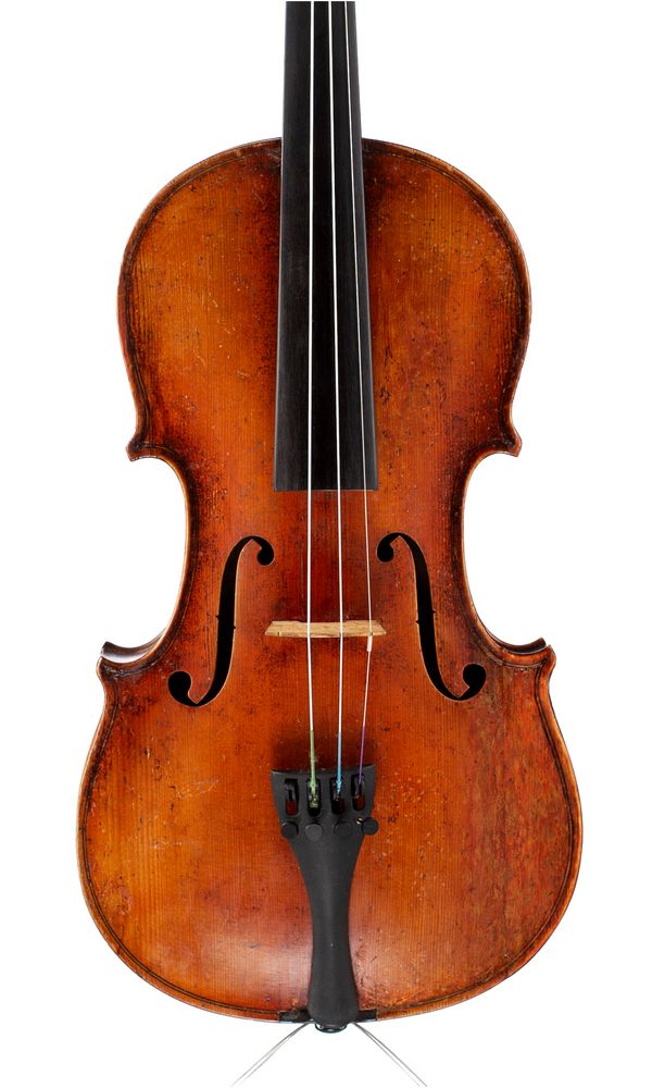 A violin, labelled Fritz Zankl, Lettmeritz