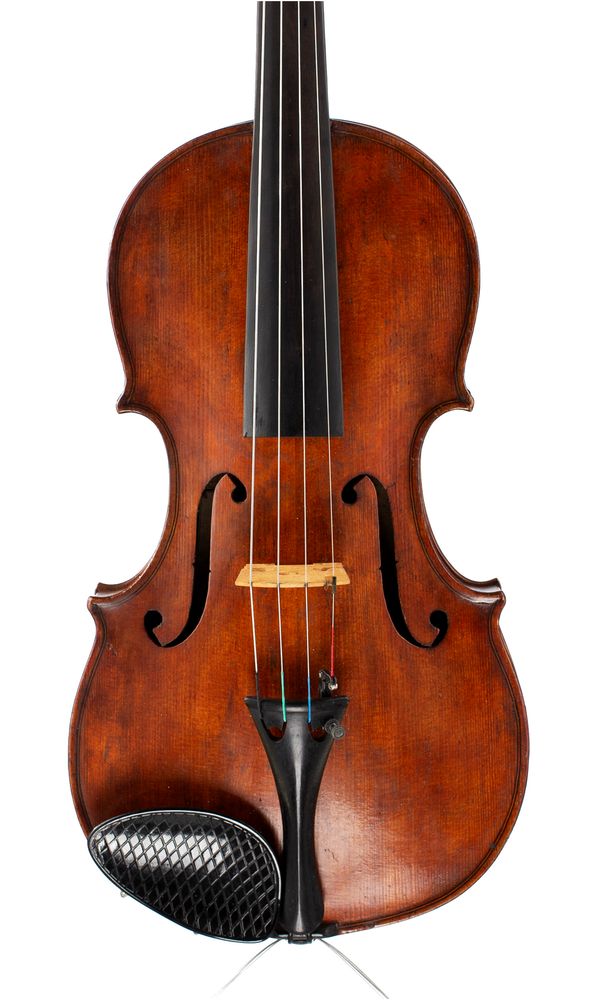 A violin, labelled N. Copley, Middlesbro, 1910