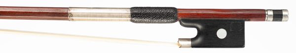 A silver-mounted violin bow by Hermann Richard Pfretzschner, Germany, circa 1920