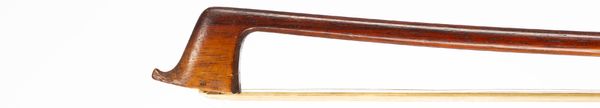 An open-frog exotic wood cello bow by Thomas Tubbs, England, circa 1820