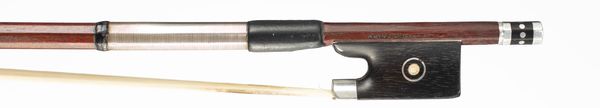 A silver-mounted violin bow by Heinz Dölling, Germany, circa 1960