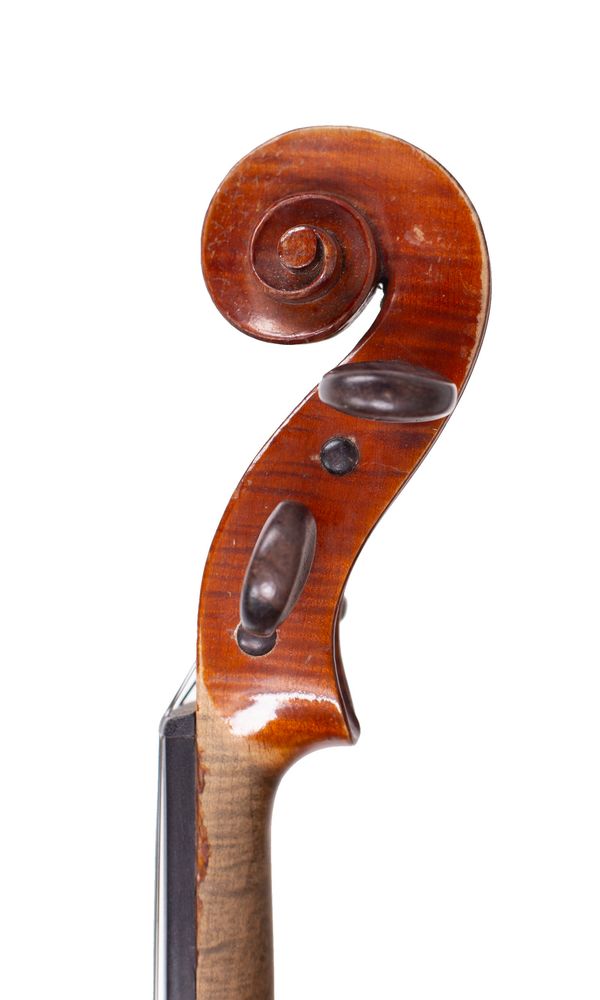 A violin, Workshop of Wolff Bros, Germany, circa 1900 - scroll