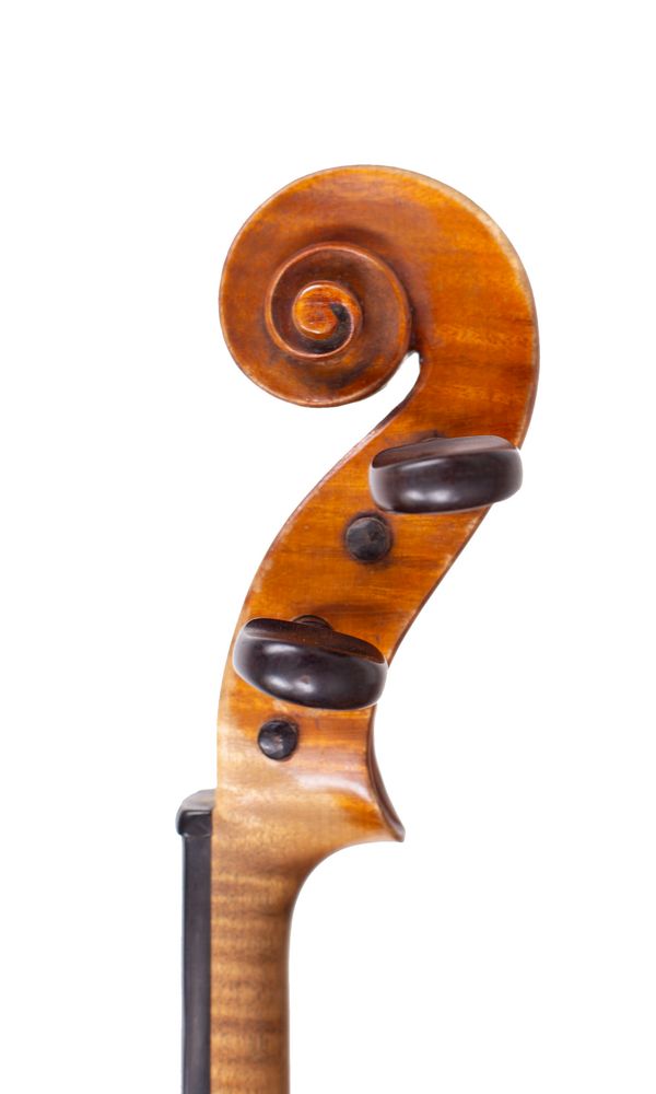 A violin, Mirecourt, circa 1890 - scroll