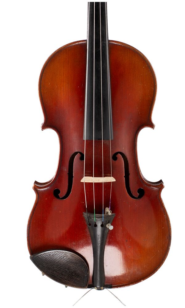 A violin, labelled Nicolaus Amatius Cremoniea